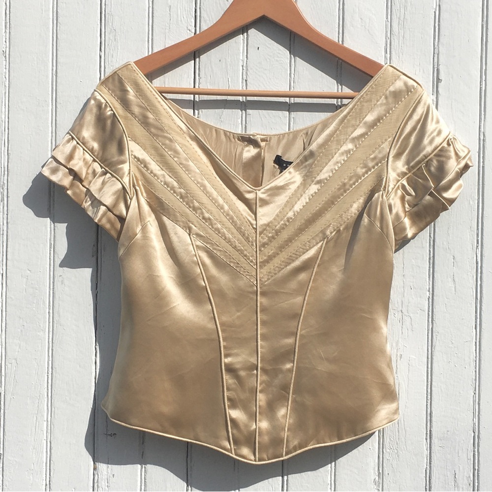 SAJA SILK BUSTIER TOP